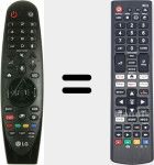 Comandos à distância universal Universal TV LG