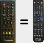 Comando à distância substituto de TNT755MPEG4