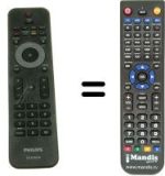 Comandos à distância equivalente Philips HVS57468