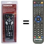 Comandos à distância equivalente Continental Edison VPH 6600 N