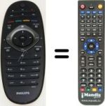 Comandos à distância equivalente Philips 32PFL7406M