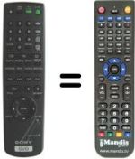 Comandos à distância equivalente Sony DVP-NC600