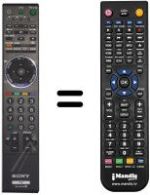 Comandos à distância equivalente Sony KDL-46 Z5500