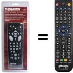Comandos à distância equivalente Continental Edison VPH 6600 N