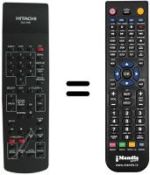 Comandos à distância equivalente Hitachi VT-M728E