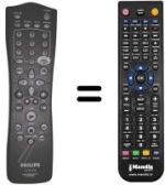 Comandos à distância equivalente Philips VR600