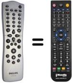 Comandos à distância equivalente Philips VR805 / 16