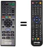 Comandos à distância equivalente Sony BDP-S580