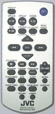 Comando &agrave; dist&acirc;ncia original JVC RM-SUXVJ5-WR