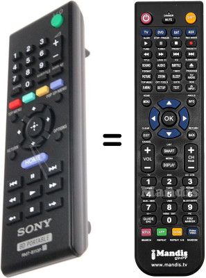 Comandos &agrave; dist&acirc;ncia equivalente Sony RMT-B113P