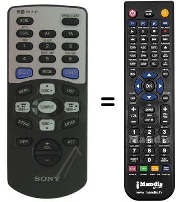 Comandos à distância equivalente RMX142