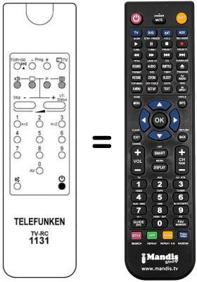 Comandos &agrave; dist&acirc;ncia equivalente Telefunken P 5400 DMNS