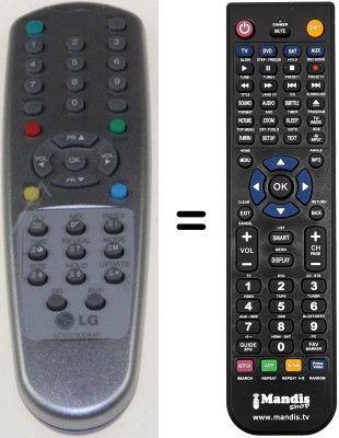 Comandos à distância equivalente LG KCE20J3RX