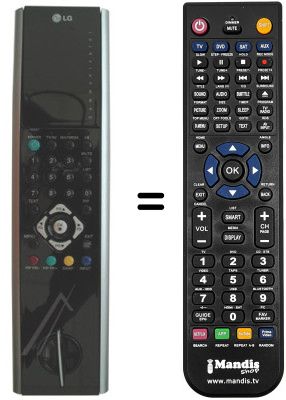 Comandos à distância equivalente LG 6710V00125D