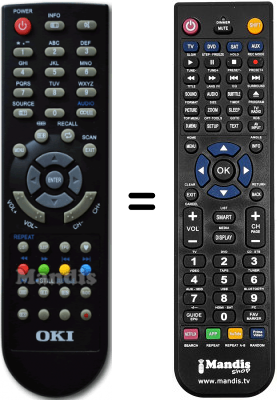 Comandos à distância equivalente Oki B32D-LED1