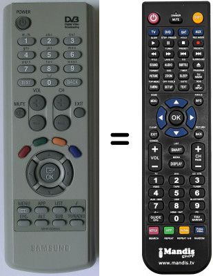 Comandos &agrave; dist&acirc;ncia equivalente Samsung MF59-00265A