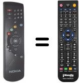 Comandos à distância equivalente HVS53624