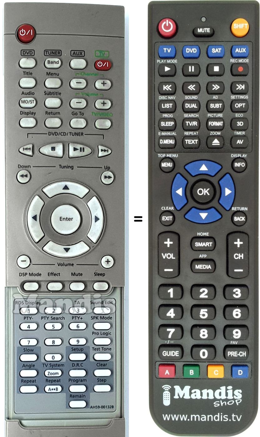 Comandos à distância equivalente Samsung AH59-00132B