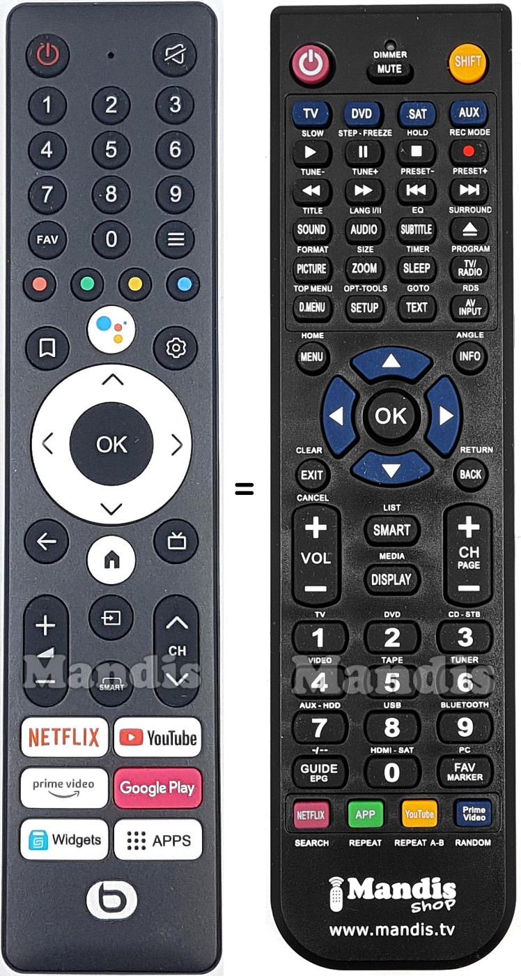 Comandos à distância equivalente 06A60R41PT001