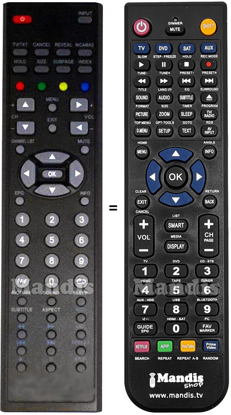 Comandos &agrave; dist&acirc;ncia equivalente SEEVIEW 472563