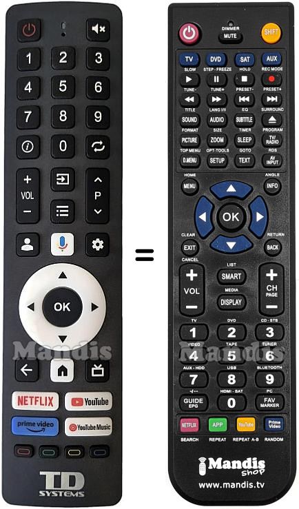 Comandos &agrave; dist&acirc;ncia equivalente TD Systems 7601-ZS1220-0020TDS1