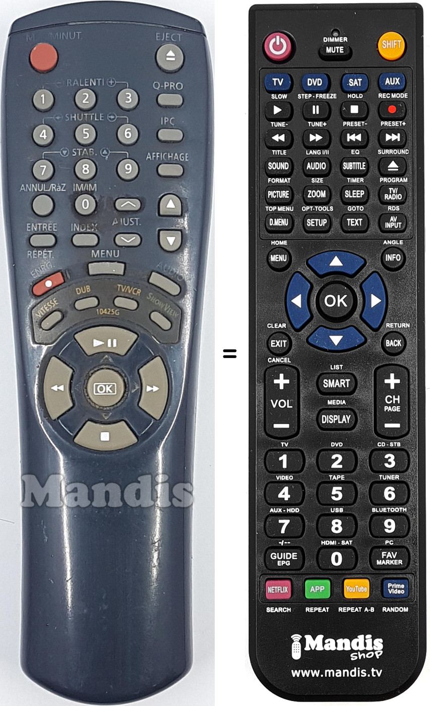 Comandos à distância equivalente 10425G