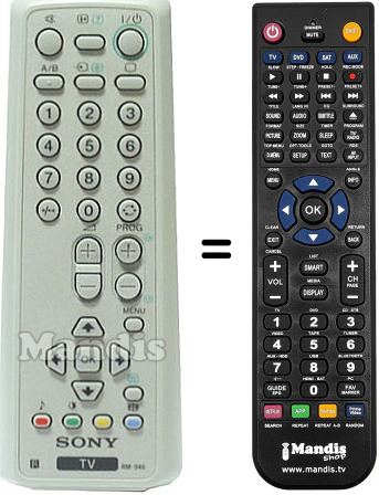 Comandos à distância equivalente Sony RM 946