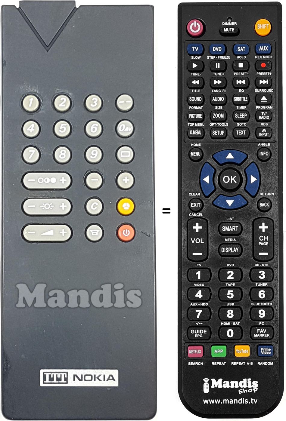 Comandos à distância equivalente 56521353
