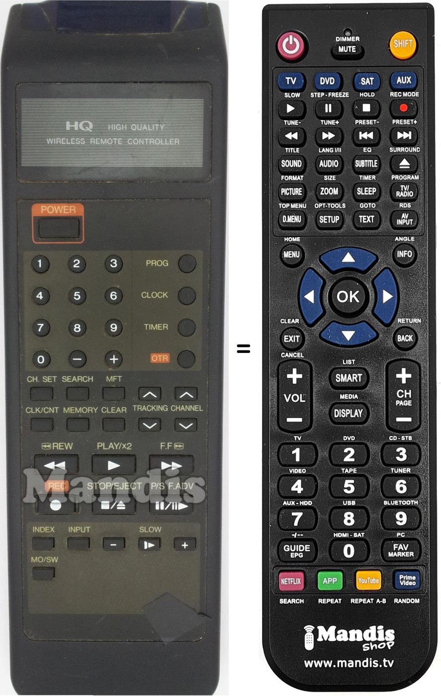 Comandos à distância equivalente 67643-608-0.SE