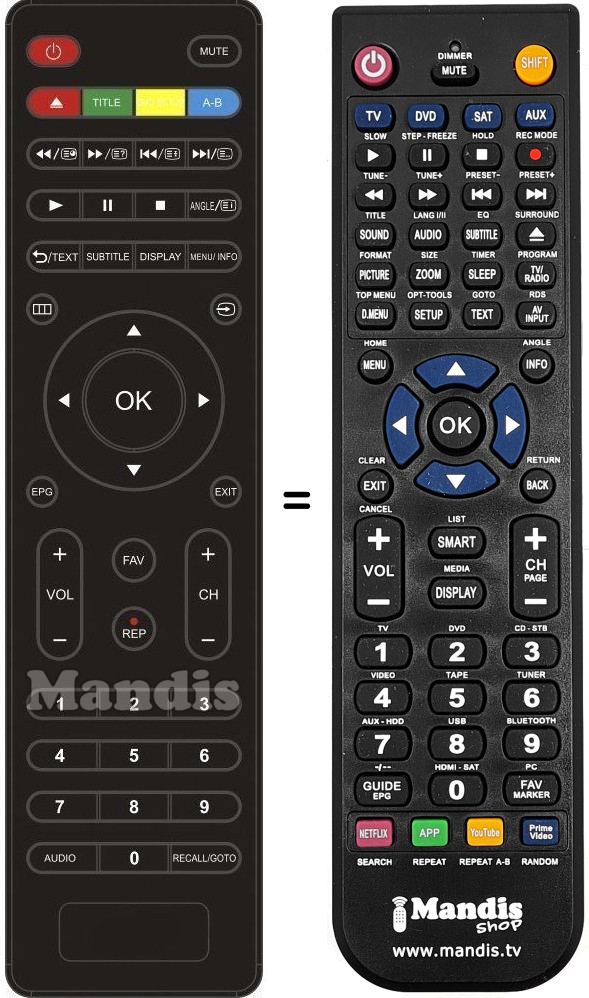 Comandos &agrave; dist&acirc;ncia equivalente Kogan KOG001