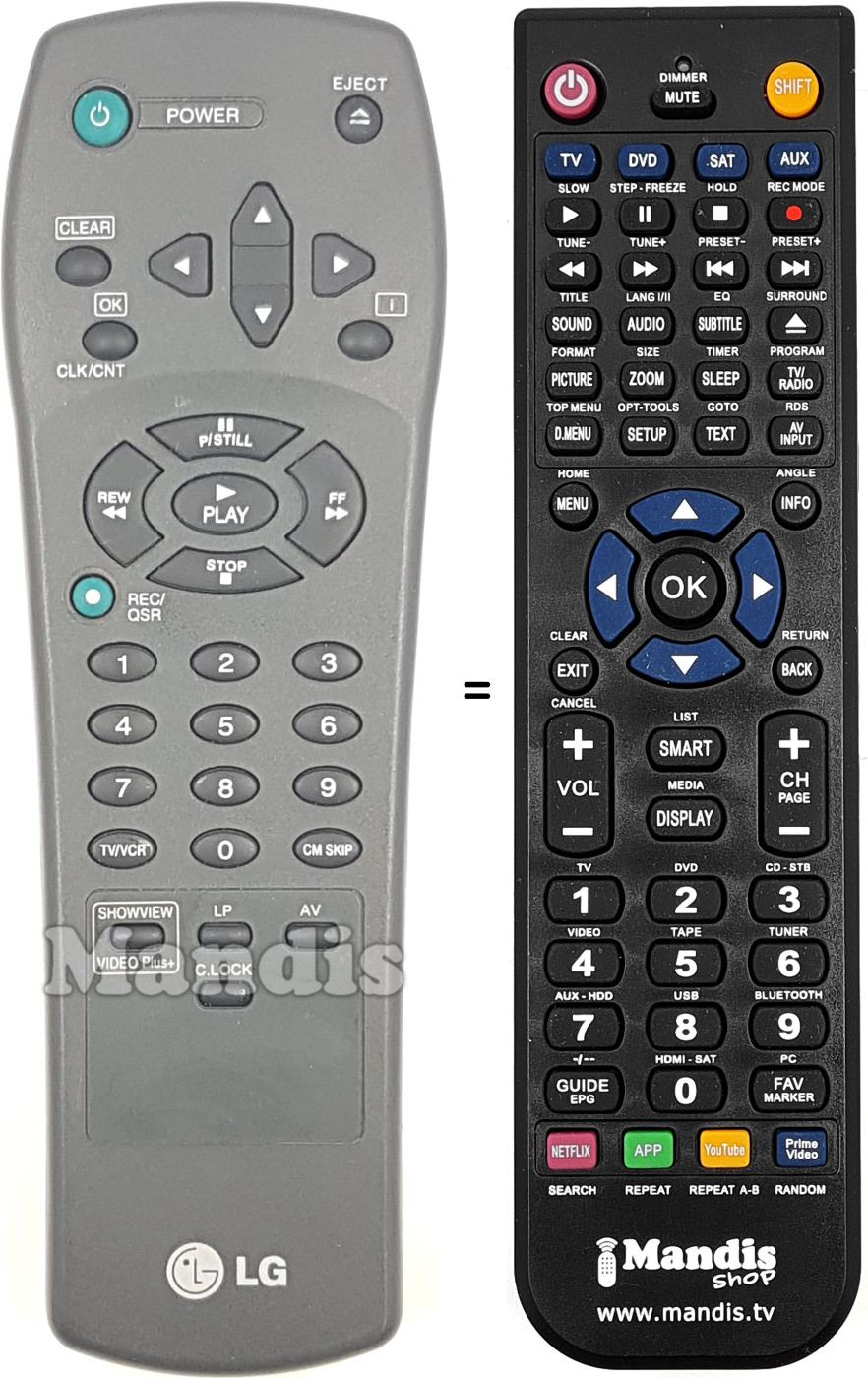 Comandos à distância equivalente REMCON2069
