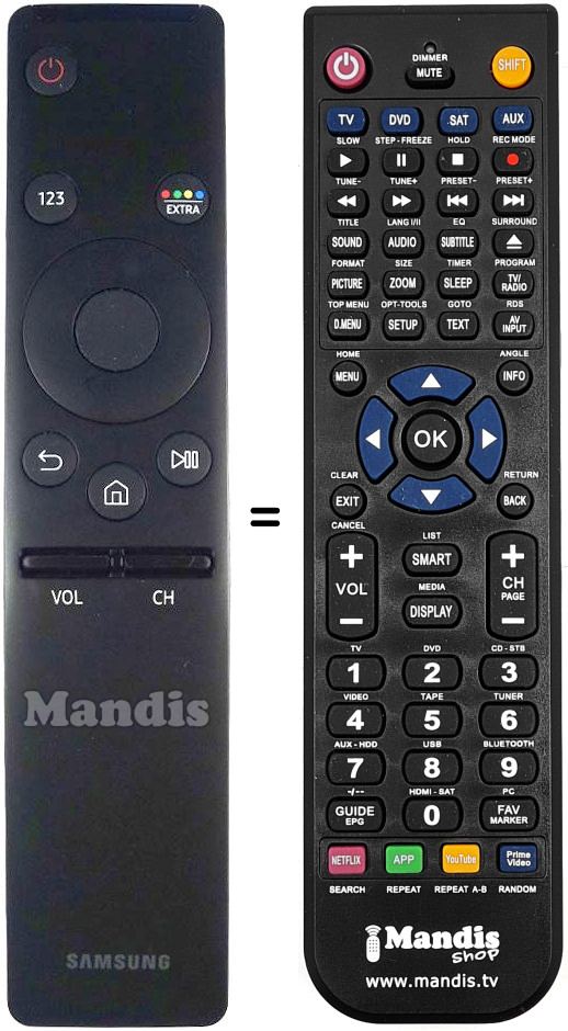 Comandos à distância equivalente Samsung BN5901259B