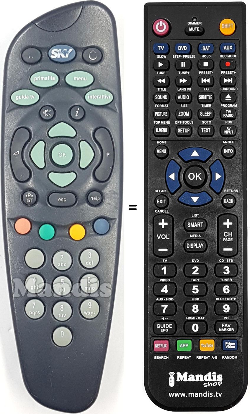 Comandos à distância equivalente URC16490000R00