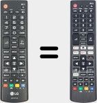 Comandos à distância universal Universal TV LG