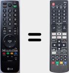 Comandos à distância universal Universal TV LG