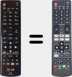 Comandos à distância universal Universal TV LG