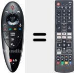 Comandos à distância universal Universal TV LG
