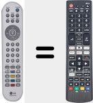 Comandos à distância universal Universal TV LG