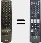 Comandos à distância universal Universal TV LG