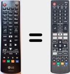 Comandos à distância universal Universal TV LG