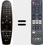 Comandos à distância universal Universal TV LG