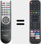 Comandos à distância universal Universal TV Hisense