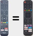 Comandos à distância universal Universal TV Hisense