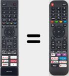 Comandos à distância universal Universal TV Hisense