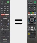 Comandos à distância universal Universal TV Sony