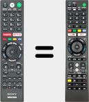 Comandos à distância universal Universal TV Sony