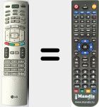 Comando à distância substituto de 6710T00017K