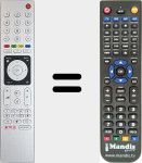 Comando à distância substituto de TS4-R5 NETFLIX (759551873500)