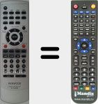 Comando &agrave; dist&acirc;ncia substituto de RC-F 0320 E (A70-1727-08)