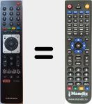 Comando à distância substituto de TS3 NETFLIX (759551800700)